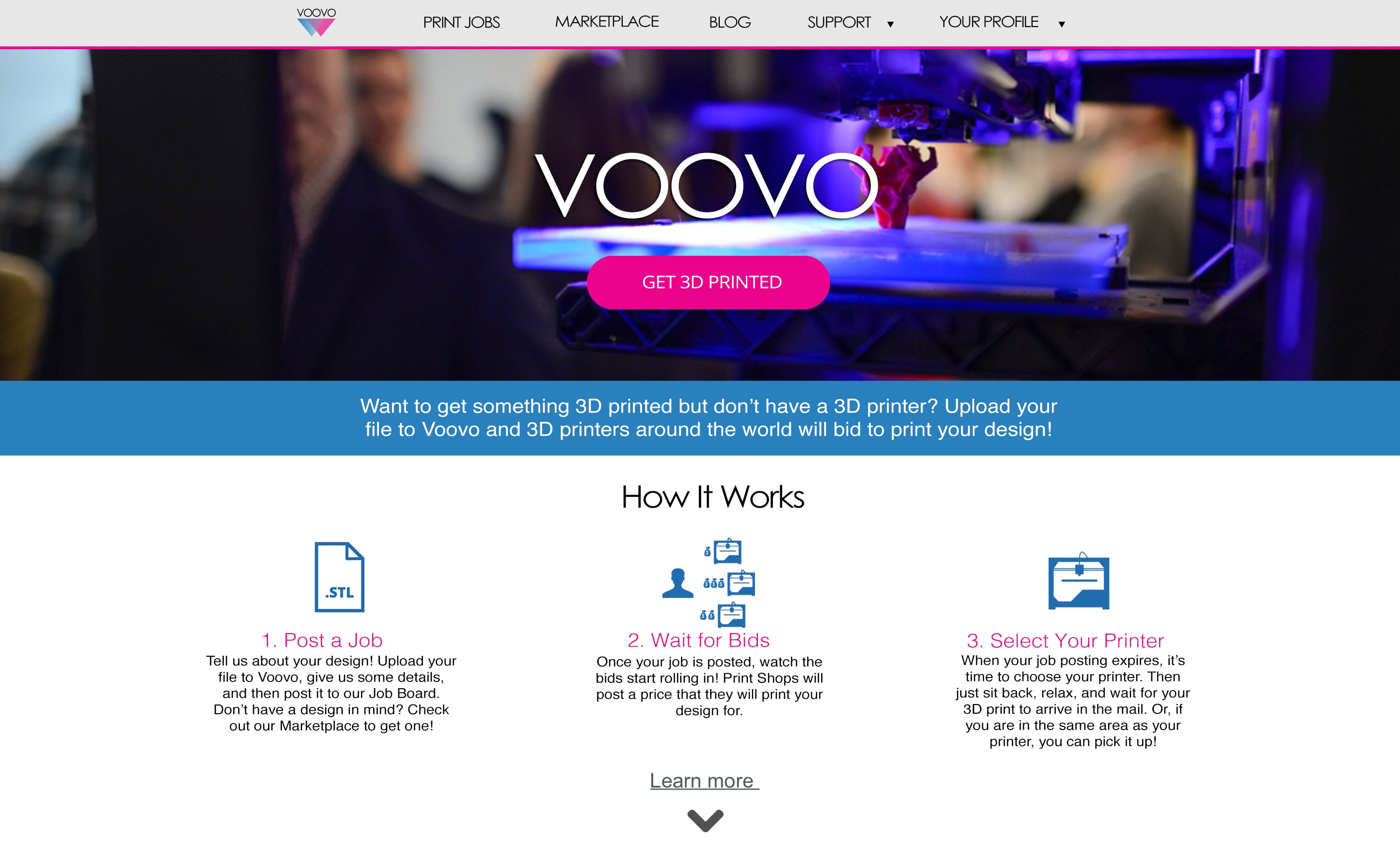 Voovo Redesigned Homepage